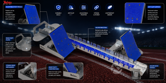 Стартовые колодки Nelco тренировочные Olympic mpic ELITE STEEL