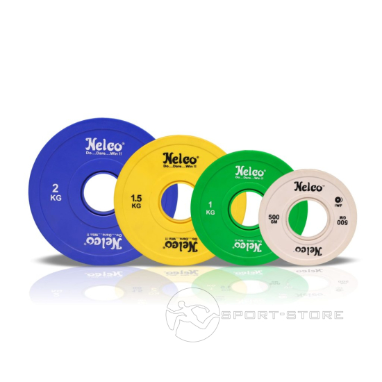 Диск Nelco тяжелоатлетический FRACTIONAL PU 1.00 кг (GREEN) - IWF