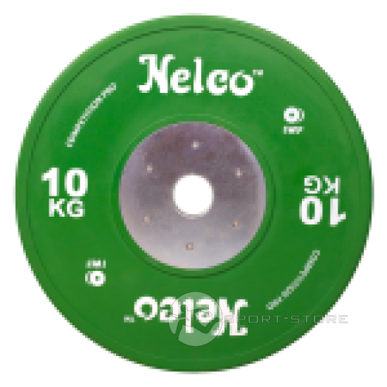 Диск Nelco тяжелоатлетическийS Competition etition ETITION PRO. 10 кг (GREEN) - IWF